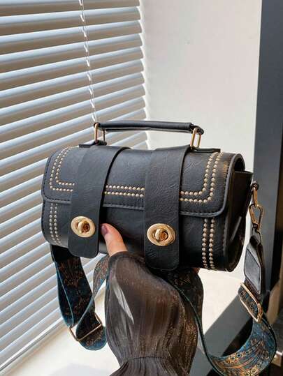 1pc Mini Retro Cylinder Handbag, Women's Shoulder Crossbody Bag For Daily Use