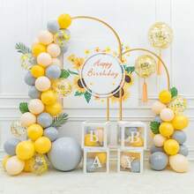 2 Pack Metal Arch Backdrop Stand(7.2FT/6FT), Decorative Balloon Arch Stand, Easy Assembly Gold Wedding Arch, Stable Backdrop Arch Stand For Wedding Ceremony, Birthday Party, Baby Shower - Vàng - Xem 5