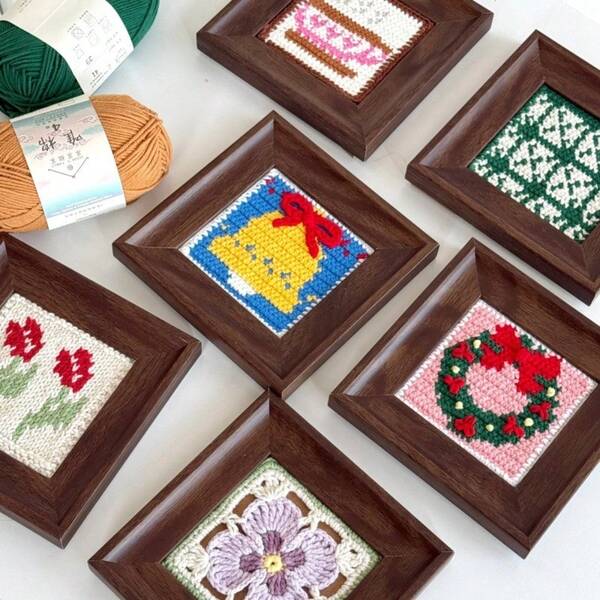 Vintage quadratischer Fotorahmen, DIY Dekor zum Aufhängen von Gemälden, Holzbilderrahmen, leerer Rahmen zum Montieren, Drucken & Handarbeit