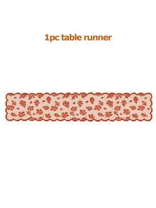 Fall Table Runners With Maple Leaves,Halloween Thanksgiving Table Runner Decorations Lace Orange Table Runners Fall Home Decor Autumn Table Decor For Harvest Kitchen Dinner Party Gatherings - Orange - View 11
