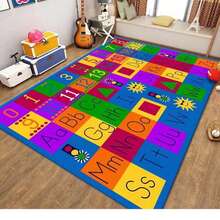 EGIDOO Educational Area Rug 120cm*180cm, 4x6ft, With ABC Numbers Math Symbols And Animal Shapes, Reading Alphabet Kids Rugs For Kindergarten Book Area, Colorful Classroom Playroom Carpets For Kitchen Home Office Dorm - Multicolor - View 1