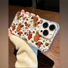 Funda transparente para teléfono con diseño de champiñón, café y calabaza, resistente a caídas, compatible con phone 16 Pro Max, 16 Plus, 16, 16 Pro, 15 Pro Max, 15 Pro, 15 Plus, 15, 14, 14 Plus, 14 Pro y 14 Pro Max. - transparente - Ver 5