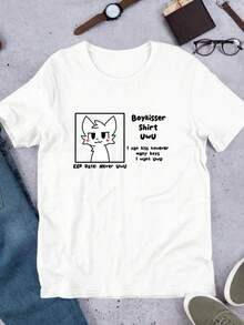BoyKisser, Funny Furry Meme Shirt, Femboy Shirt, Bisexual LGBTQ Pride, Weeb Shirt, Waifu Shirt, Fursona, Transgender - trắng - Xem 1