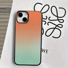 Funda protectora para phone con diseño de degradado naranja y verde y orificios grandes. Compatible con phone 16 Pro, 16, 15 Pro, 14, 14 Plus, 14 Pro, 13, 13 Pro, 12 Pro y 11/11 Pro. Regalos para cumpleaños y celebraciones. - Blanco - Ver 3