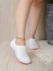 Zapato Medico Salud Chef Cocina Suela Antiderrapante Hombre Mujer - Blanco - Ver 2