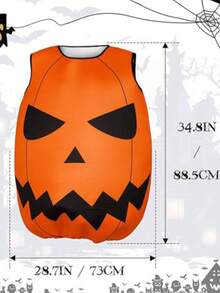 Halloween Pumpkin Costume For Adults, Orange Halloween Costume, Party Dress For Women - Multicolor - View 8