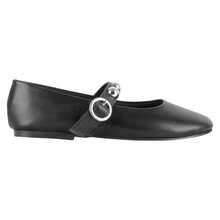 Mary jane exterior Piel vegana color Negro para Mujer  Liso    Casual    Hebilla    Casa    PV25 - Negro - Ver 3