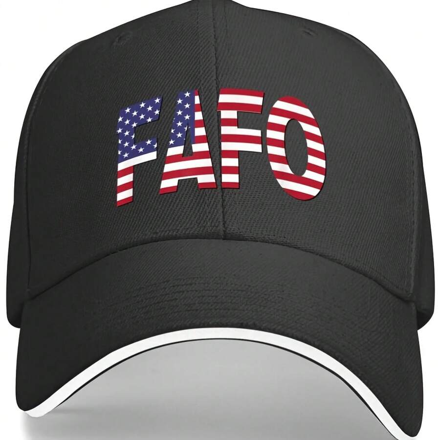 Men's American Flag Baseball Cap - Black Mesh Trucker Hat With Adjustable Buckle, Breathable Lightweight Design, Patriotic Stars & Stripes Lettering For Casual Outdoor Sports - màu đen - Xem 1