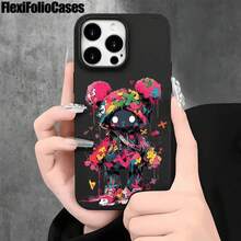 Phone 1PC Diseños vibrantes con figuras en sudaderas con capucha, estas fundas protectoras y fundas protectoras de imitación para teléfonos con orificios grandes son compatibles con las series 16 Pro, 16, 15 Pro, 14, 14 Plus, 14 Pro, 13, 13 Pro, 12 Pro y 11/11 Pro. Son excelentes regalos para cumpleaños y celebraciones. - Blanco - Ver 6
