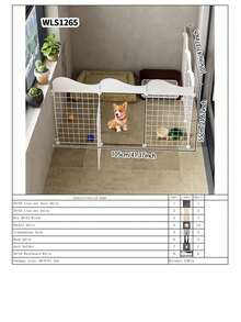 Foldable Dog Fence For Small/Medium Dogs, Indoor Pet Playpen, Puppy/Kitten Cage, Rabbit Hutch - Multicolor - View 22