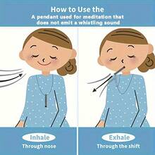 Naszyjnik do medytacji Calmingo 1 szt., narzędzie do łagodzenia lęku i stresu, urządzenie do ćwiczeń oddechowych, prezent do medytacji dla mężczyzn i kobiet