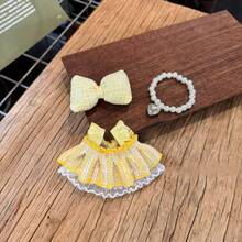 17 cm naszyjnik z akcesoriami dla lalek , kokardka, zestaw z sukienką dla księżniczki LBB, delikatny zestaw ubranek dla lalki