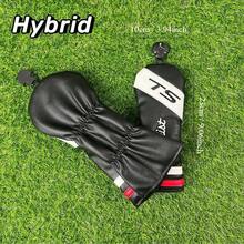Fundas protectoras para cabezas de palos de golf para híbridos, conductores y maderas de fairway, cubiertas duraderas y a prueba de polvo - Negro - Ver 9