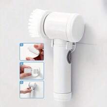 SOKANY Multifunctional Household Electric Five-In-One Cleaning Brush, USB Charging, One-Click Start. Portable Design For Easy Storage. A Variety Of Brush Heads (Hard Bristle Brush + Washing Pad + Steel Ball Brush Head + Sponge Brush Head + Cashmere Brush) Are Available, Suitable For Various Scenarios Such As Kitchen, Bedroom, Bathroom And Living Room.