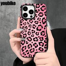 Funda protectora para phone con orificios grandes, diseño de leopardo rosa, compatible con phone 16 Pro, 16, 15 Pro, 14, 14 Plus, 14 Pro, 13, 13 Pro, 12 Pro y 11/11 Pro. Regalos para cumpleaños y celebraciones. - Blanco - Ver 2