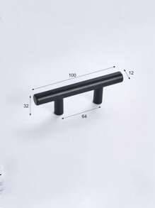 4pcs/6pcs/ Black Golden Cupboard Handle Brushed Stainless Steel Kitchen Cabinet Door Knob Furniture Drawer Pull Hardware Pulls T Bar Handle - Black - View 8