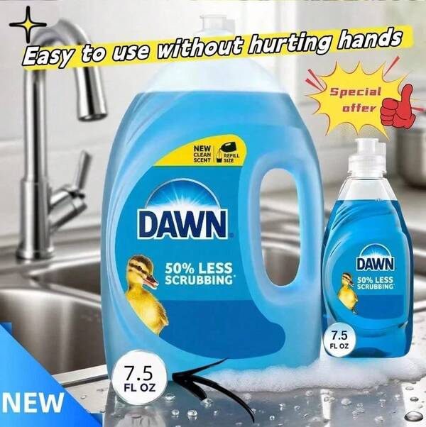 Buy One Get One Free - "Ultra Concentrated Dishwashing Liquid 7.5fl Oz | Original Scent Degreaser For Tough Grease | Plant-Based Formula  | 2X More Powerful