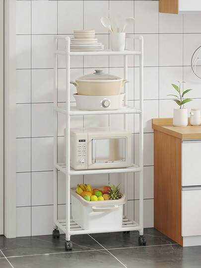 1pc Multi-Functional Storage Rack, Movable With Handle, Suitable For Kitchen, Bathroom, Living Room, Entrance, Bedroom, Study, Office, Festival Gift, Christmas Gift, Gift