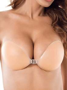 Invisible Silicone Bra, Sticky Gathering Bra (Upgraded Version: Stronger Adhesiveness), Women's Bra, Invisible Gathering Bra, Suitable For Women's Bras And Bra Accessories - Quả mơ - Xem 2