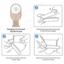 30PCS Bolsa material Bolsa material Bolsa 15-76mm Caja transparente. - Caqui - Ver 5