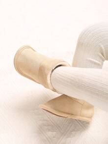 0-1 Year Old Infant Winter Boots, Solid Color, Warm & Soft Sole Infant Boots - Apricot - View 7