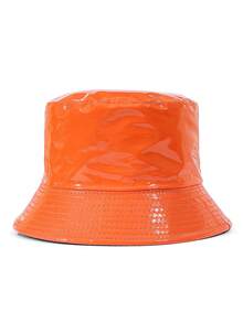 1 pieza Sombrero de cubo de unicolor para mujer, gorra para senderismo con protección UV, ajustable, accesorio de moda para viajes diarios, playa, festivales - sombrero de cubo - Ver 5