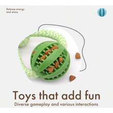 3pcs   Dog Soothing Tool | Knot Bite Ball 2-In-1 Interactive Pulling And Grip Resistant Teeth Grinding Fun Fun - 藍色 - 查看 2