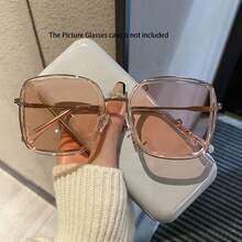 2025 New Fashion Large Frame Glasses Suitable For Women With Round Faces Best Gift For Family And Friends - Hồng - Xem 13