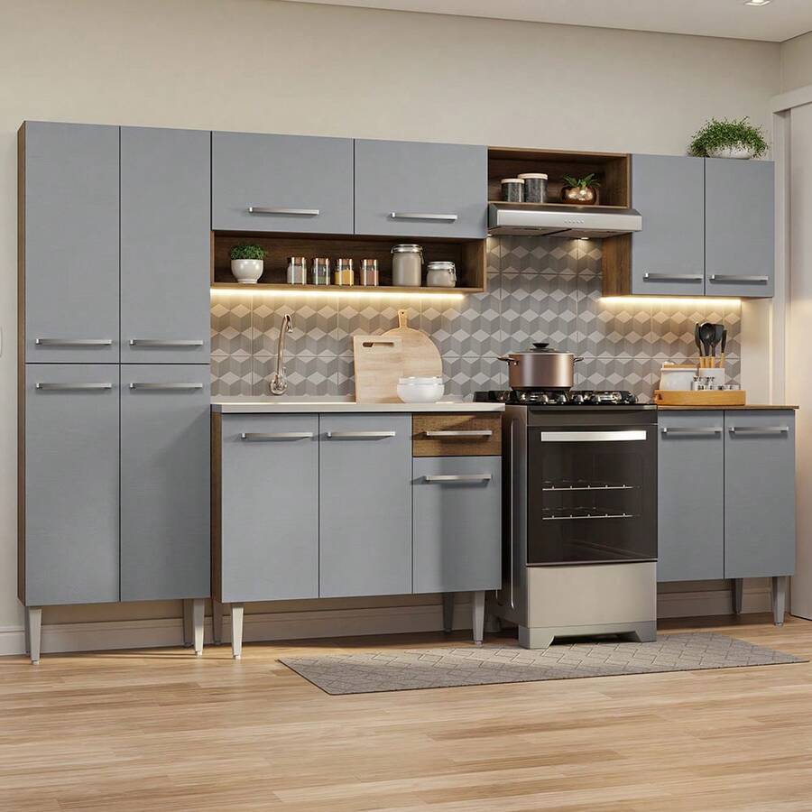 MADESA Baker's Racks - Brown and Grey - View 1