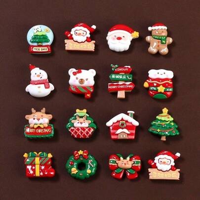 5/10 件卡通圣诞冰箱贴，可爱厨房、办公室、白板和洗碗机贴纸，家居装饰，圣诞礼物，情人节礼物，节日派对礼物