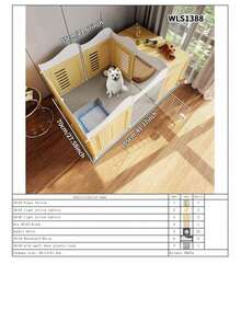 Pet Dog Fence, Home Use Dog House, Indoor Small Dog Breed Teddy Isolation Gate With Toilet Area, Dog Cage - Multicolor - View 16