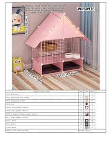 Indoor Small Pet Cage With Tray, Rabbit Hutch With Litter Box, Suitable For Kittens - Multicolor - View 13