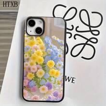 Funda protectora para phone con diseño de flores amarillas y azules (1 unidad), compatible con phone 16 Pro Max, 16, 15 Pro, 14, 14 Plus/14 Pro Max, 13, 13 Pro, 12 Pro y 11/11 Pro. Regalos para cumpleaños y celebraciones. Plus/14 Promax, 13 Pro, 12 Pro, 11 Pro Serie Pro. Regalos para cumpleaños y festividades. - Negro - Ver 6