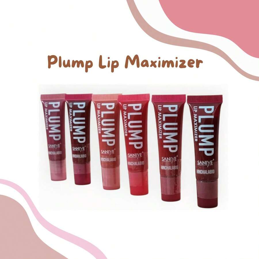 6PCS Plump Volume Maximizer Saniye Hinchalabio – Brillo Labial Voluminizador con Efecto Instantáneo, Hidratación Intensa y Acabado Brillante | Labios Más Llenos, Suaves y Atractivos al Instante | Aumenta Visualmente el Volumen de tus Labios con un Solo Paso | Fórmula Ligera y No Pegajosa | Ideal para Uso Diario o Como Toque Final de Maquillaje | Dale a tu Boca un Look Jugoso y Seductor - 1PCS - Ver 1