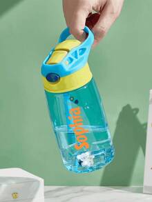 16oz/480ml Personalized Name Water Bottle For Kids, Stainless Steel 12oz/350ml Leakproof Bottle, Unicorn Space Themes, Straw Cap & Name Band Included, Back To School - Style 1 - View 4