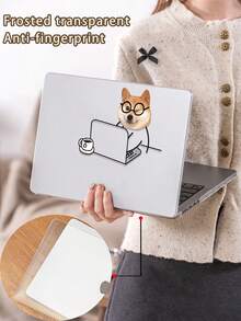1 件，透明超薄亚克力笔记本电脑保护套，带工作犬图案，磨砂防指纹，全包防摔，3D 散热孔，兼容 Air13 2025/Pro 16 M4/M3/M2，商务办公首选保护套 - 卡其色 - 查看 5