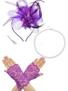 D EXCEED 1/2/3/8 Pcs Vintage 1920s Beaded Headpiece - Art Deco Style Lace & Feather Headband | For Afternoon Tea Party, Wedding, Race Day And Opera Event - European and American Fashion Headwear - View 51