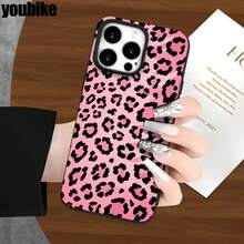Funda protectora para phone con orificios grandes, diseño de leopardo rosa, compatible con phone 16 Pro, 16, 15 Pro, 14, 14 Plus, 14 Pro, 13, 13 Pro, 12 Pro y 11/11 Pro. Regalos para cumpleaños y celebraciones. - Blanco - Ver 4