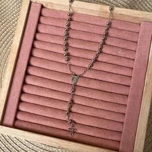 Stainless Steel Rosary Necklace - Stainless Steel - View 2