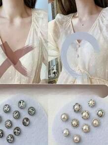 20pcs Assorted Size Pins/Brooch Clips, Suitable For Women, Fastening, Anti-Slip, Versatile Daily Use