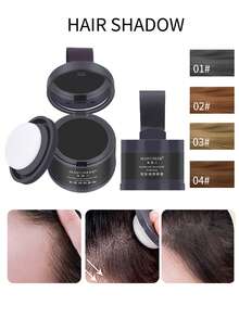 MAYCHEER Hairline Powder - Instant Coverage, Natural Finish - For Fine Hair And Root Touch-Ups - Includes Sponge Applicator, Portable Size - 彩色 - 查看 1