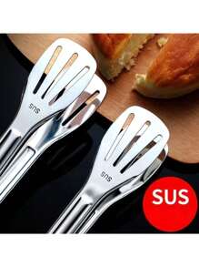 ملقط طعام من الفولاذ المقاوم للصدأ 304، ملقط شواء ستيك وبوفيه، ملقط تقديم، ملقط خبز، ملقط ثلج، ملقط طعام، ملقط لحم وسلطة وخبز مانع للانزلاق، ملقط شواء وبوفيه، أدوات طهي، اكسسوارات مطبخ