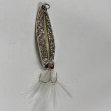 Topline Tackle 1pc Spoon Shaped Lure, 7g/10g Metal Spoon Hard Bait Fishing Swivel Lure Metal Lure Feather Hook Fishing Tackle