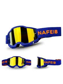 1 件摩托车护目镜骑行眼镜户外越野防风眼镜滑雪男女通用运动、个性化、前卫、防风、炫彩防护眼镜、耐用情侣款 - 彩色 - 查看 15