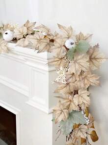 2pcs-Halloween Fake Plant Fake Maple Leaf Outdoor Artificial Flowers White Holiday Hanging Garland Autumn Maple Vine Decoration Living Room, Office, Table, Wedding Decoration,Fall Decor,Autumn,Room Decor,Fall Decor,Fall Decor,Fall Decorations For Home,Halloween,Fall,Halloween Decorations,Fall,Fausse Plante,Fake Plants,Halloween Decor,Wall Decor,Home Decor,Halloween,Fall,Halloween Decorations,Vine,Christmas Decorations For Home