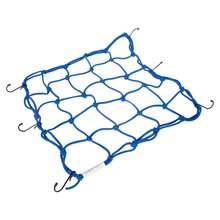 Kinlley Moto Red Mesh Motorcycle Bicycle Rack Bundle Hook Blue 40x40cm - Blue - View 1