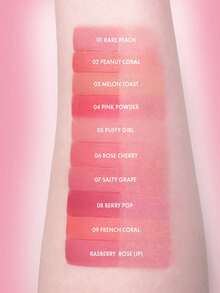 AMUSE TINTA IN VELLUTO 01 PESCA RARA, Finitura opaca vellutata, Sfuma le linee delle labbra, Resistente al trasferimento, 2 in 1 per labbra e guance, Colore a lunga durata, Design portatile per ritocchi. K-Beauty, Makeup coreano, 3,3g / 0,11oz