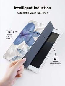 Ayotu Casing Motif Hibiscus Biru & Putih, Cocok untuk Tablet 10,2 Inci (Generasi ke-9/ke-8) 2021/2020, Kompatibel dengan Galaxy Tab A8 10,5 Inci 2022, Cocok untuk Kindle (Generasi ke-11, Rilis 2024) (6 Inci), Dengan Slot Pensil, Mendukung Fitur Tidur/Bangun Otomatis, Pelindung yang Modis - MultiWarna - View 4