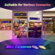 Flexible Wireless LED Matrix Panel Logo With USB Power, Application Control, And Remote Control - Suitable For Multi-Color Programmable Lighting In Homes, Shops, Hotels, And Holiday Decorations - Easy To Install And Durable Design - LED Screen - View 12