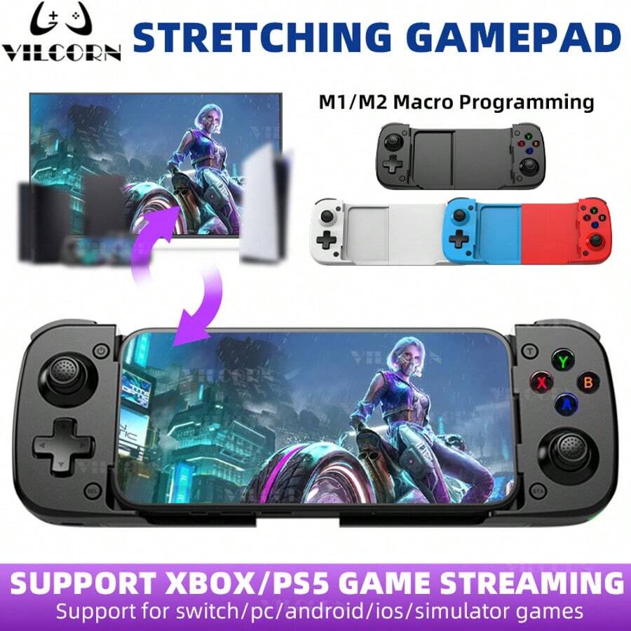 D3S 无线拉伸游戏控制器带 3D 霍尔操纵杆适用于 PC/Switch/Android/IOS 吃鸡游戏手柄 - 彩色 - 查看 1